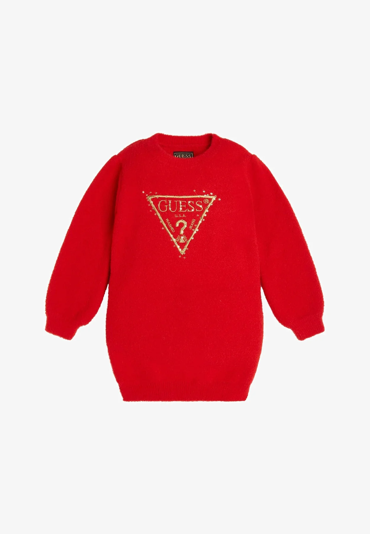 LOGODREIECK - Strickkleid - rot