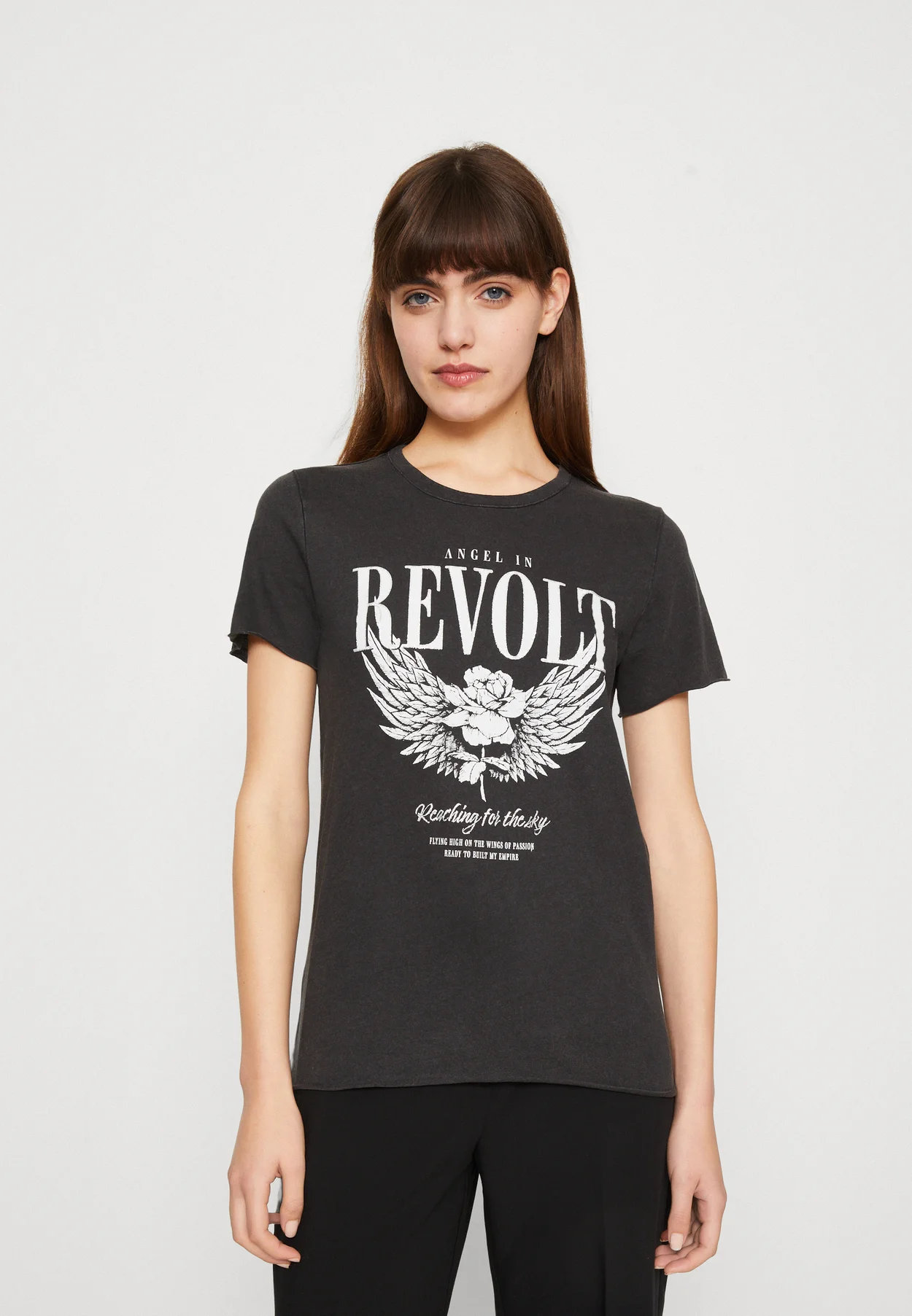 LUCY REG S/S JRS NOOS - T-Shirt print - black