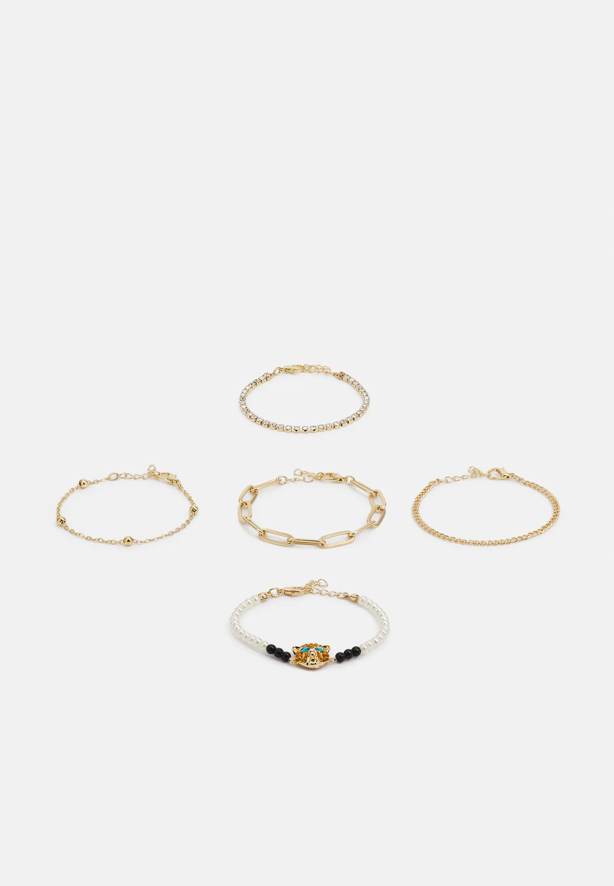 PCDIAS 5-PACK - Armband - gold-coloured