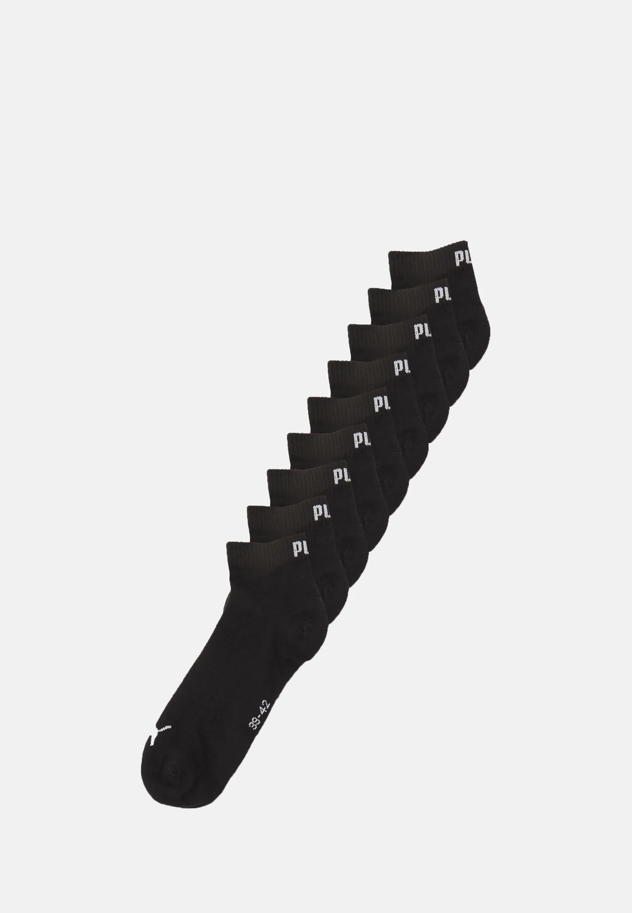 QUARTER PLAIN ECOM UNISEX 9 PACK - Sports socks - black