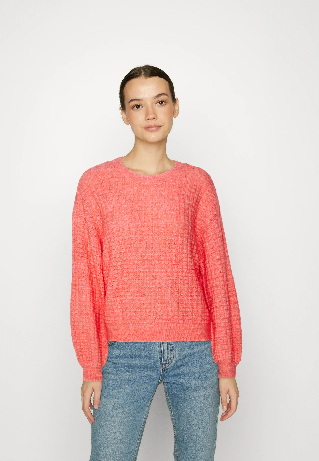 VMELISA LS O-NECK GA EP - Jumper - georgia peach melange